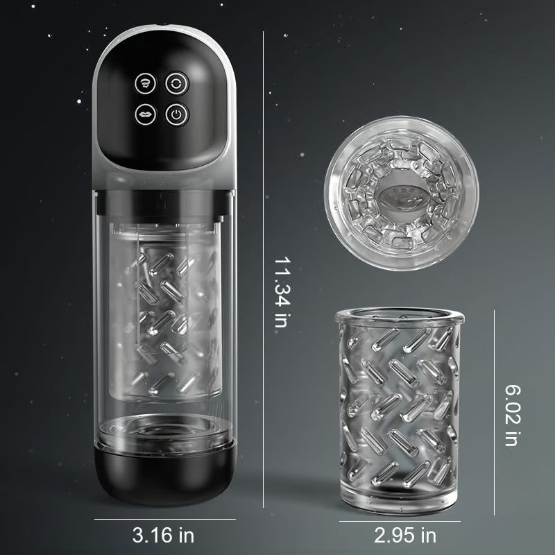 【6.02 IN Depth】 Night Elf 7 Rotation Suction Vacuum Pumps Masturbator Pocket Pussy Adult Male Sex Toys