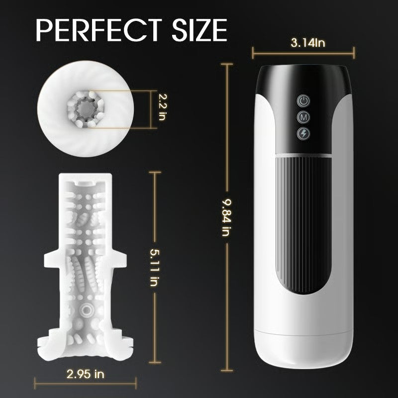 Saith Wearable 7 Thrusting & Vibrating Heating Vocable Masturbator Male Sex Toys