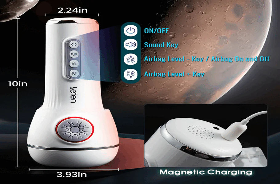 【50% Off】Leten Automatic Masturbator 10 Squeezing Sucking Vibrating Sensations Free Lube Male Sex Toy