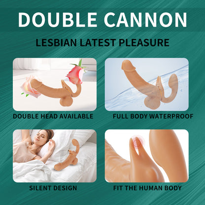 Night Sakura lesbian double headed dragon dildo soft flesh realistic fully automatic wearing imitation real and fake dildo masturbator adult toy