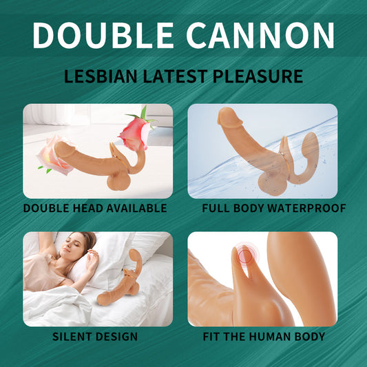 Night Sakura lesbian double headed dragon dildo soft flesh realistic fully automatic wearing imitation real and fake dildo masturbator adult toy