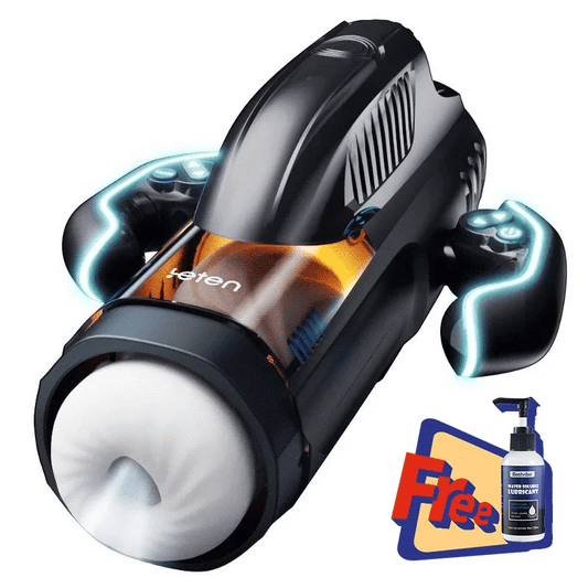 【50% Off】【3.15 IN Depth】Leten 10 Vibrating & Sucking Voice Handheld Masturbator Male Sex Toys