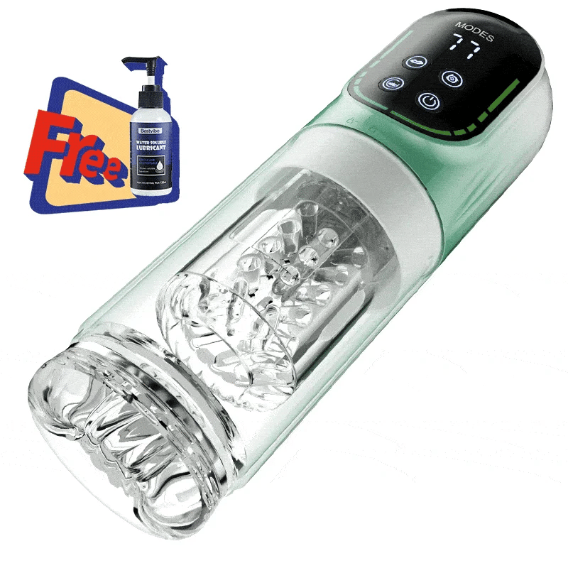 【Free Lube】Romanlust Starry Gaze 4 in 1 Dual Egg Vibrator Rotating Thrusting Suction Masturbator Sex Toys For Men