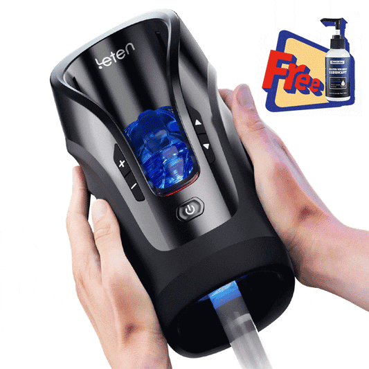 Leten Cannon King Mini 3D Fleshy Telescopic Vibrating Automatic Male Masturbator Blowjob Stroker