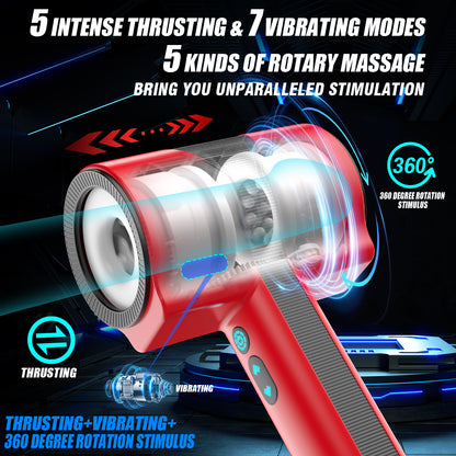 Dream Horse Thunder God Airplane Cup Men's Telescopic Rotation Multi frequency Vibration Massage Masturbation Adult Sex Products