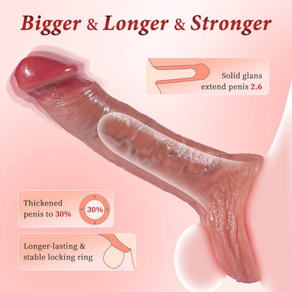 Newvibe 10 Vibrating Remote Control Penis Sleeve Vibrator With Cock Rings