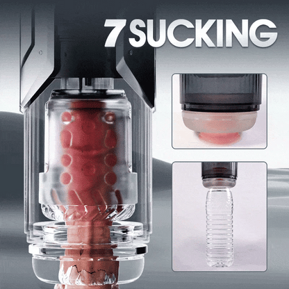 【50% Off】【2.95 IN Depth】Newvibe Queen Kendal 7 Vacuum Sucking for Oral Sex LCD Display Masturbator Sex Toys For Men