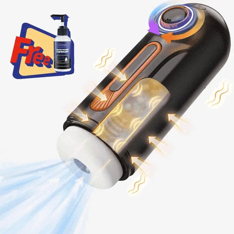 【5.7 IN Depth】Romanlust 6 IN 1-10 Vibrating & Thrusting with 4 Sucking Male Maturbator Male Sex Toy