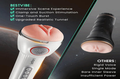 【50% Off】Leten Automatic Masturbator 10 Squeezing Sucking Vibrating Sensations  Free Lube Male Sex Toy
