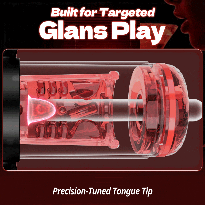 【Free Lube Inside】Wine & Beauty Handle Design 9 Thrusting & Rotating 9 Suction Adult Toys Mens Masturbator