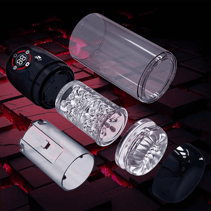 【Free Lube!】Romanlust Seductive Succubus 7 Rotating 7 Sucking Lcd Display Pumps & Enlargers  Automatic Male Masturbator
