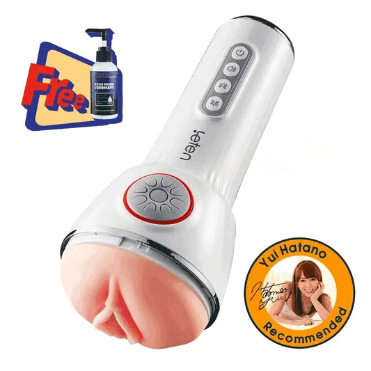 【50% Off】Leten Automatic Masturbator 10 Squeezing Sucking Vibrating Sensations  Free Lube Male Sex Toy